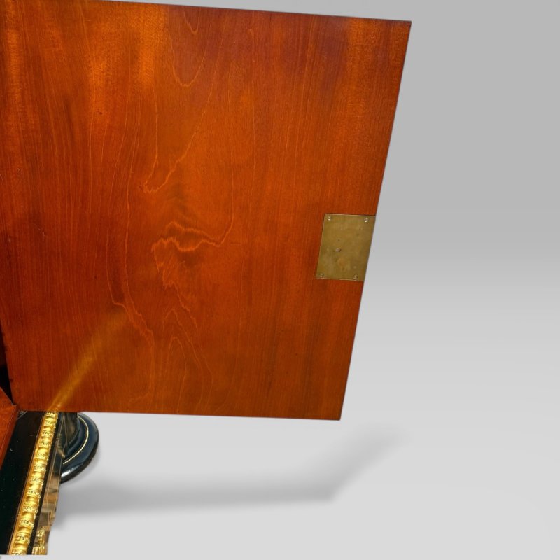 Antique French Napoleon III Ebonised Tortoiseshell Boulle & Marble Pier Cabinet - Image 9